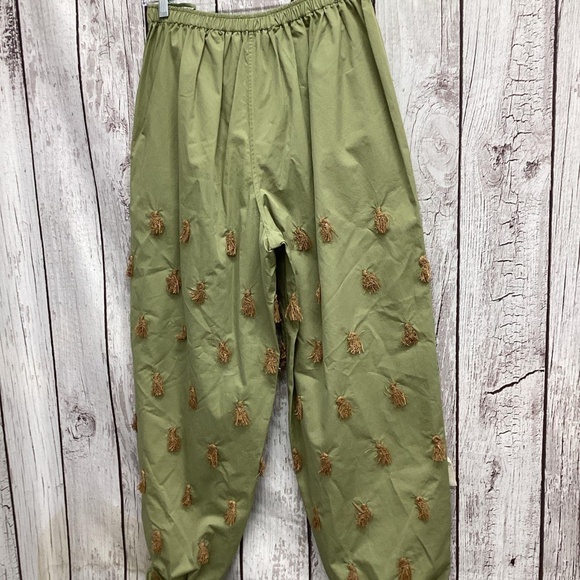 NWT - Tory Burch Raffia Poplin Drawstring Pant, 8 - Picture 2 of 7